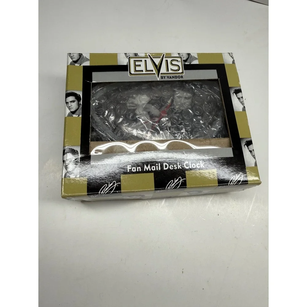 Elvis Presley Vandor Fan Mail Desk Clock Vintage 2000 Triangular Retro 47224